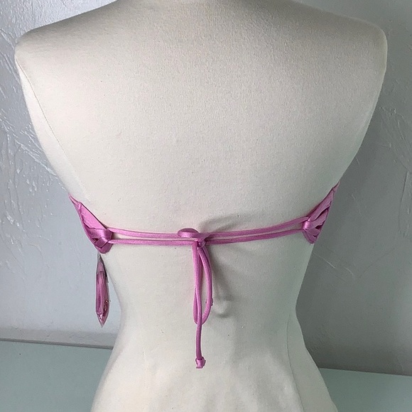 Victoria’s Secret pink Strapless wired padded bikini top size 32C NWT - Picture 4 of 12